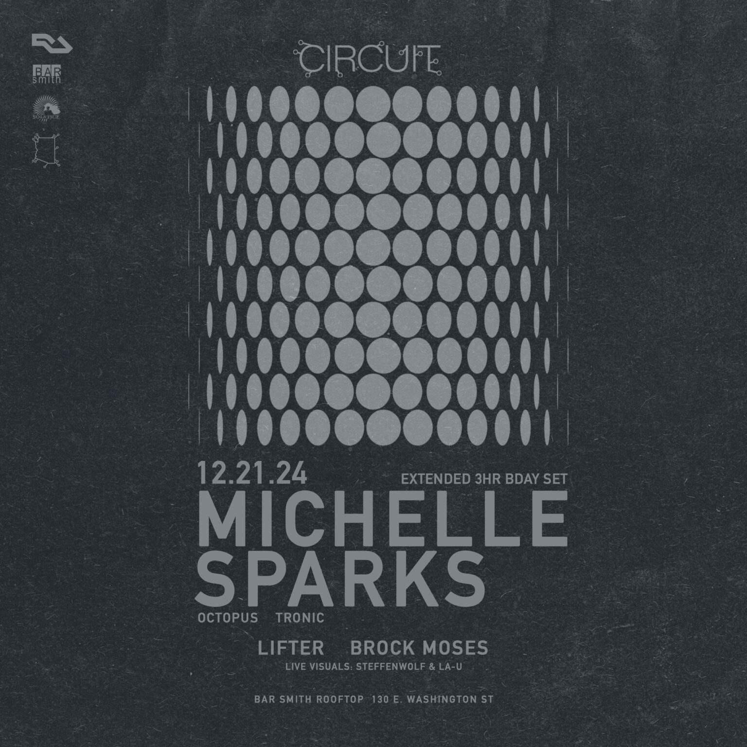 Circuit presents Michelle Sparks (Bar Smith Rooftop) 12/21