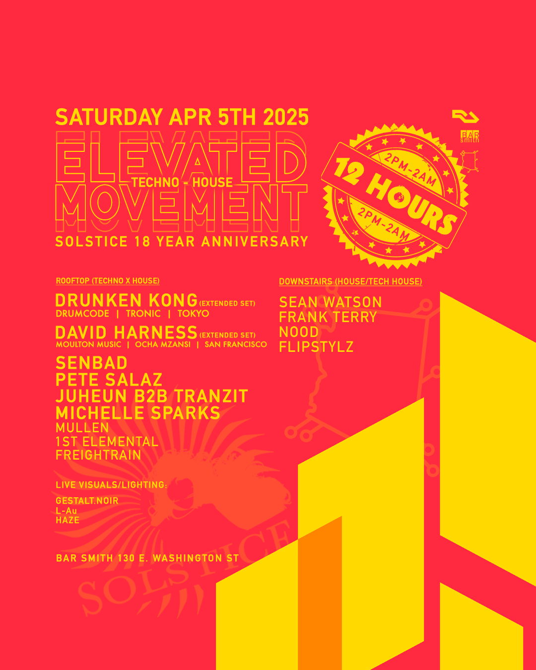Elevated Movement x Solstice Saturdays - 18-Year Anniversary Rooftop Party